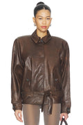 Leather Jacket in Brown