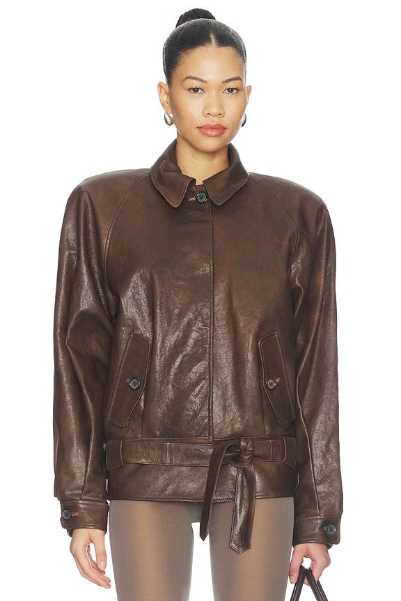 Leather Jacket in Brown