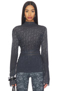 Side Slit Top in Grey