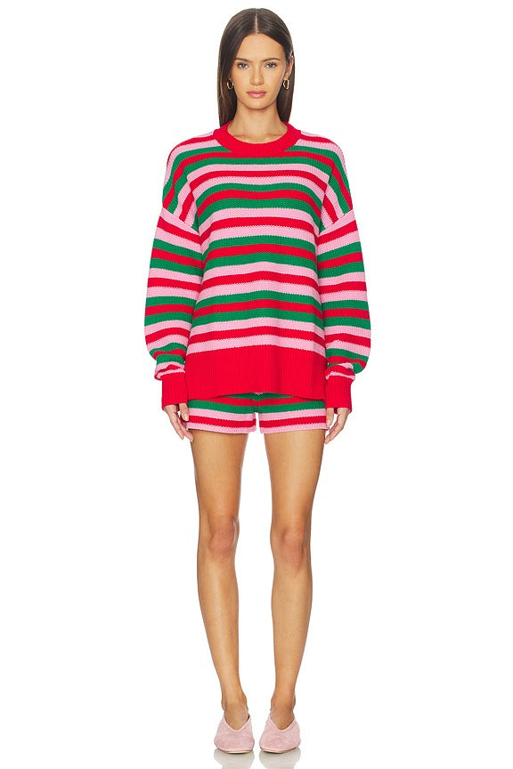 Balboa Short in Ruby Stripe
