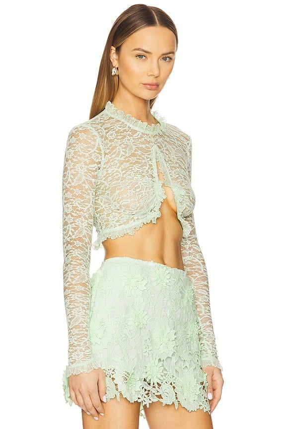 x REVOLVE Dylan Longsleeve Top in Lucite Green
