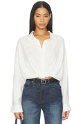 Twisted Front Shirt in White