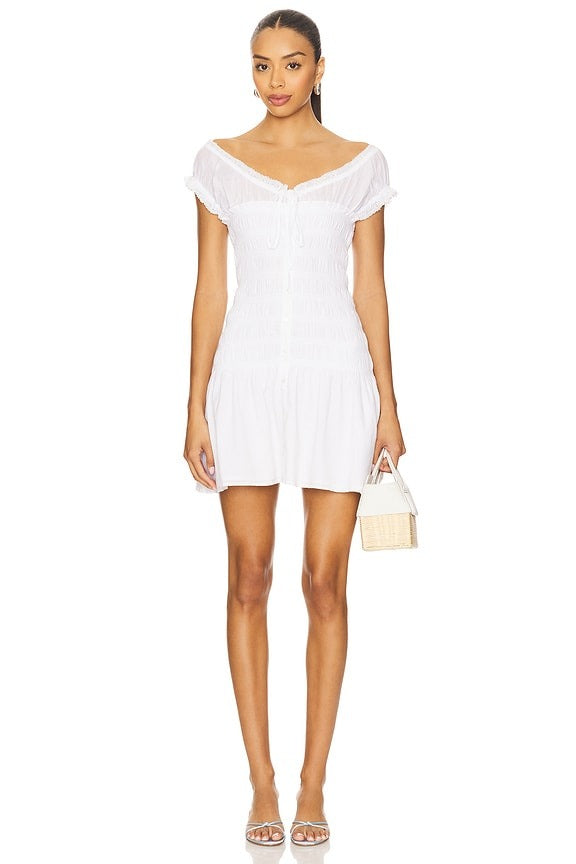 Emmy Mini Dress in White
