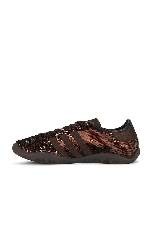 Karintha Sequin Sneaker in Dark Brown