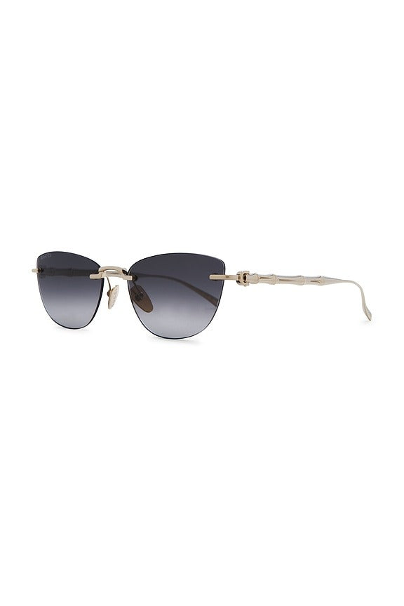 Cat Eye Sunglasses in Gold & Grey