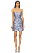 Violet Mini Dress in Blue Multi