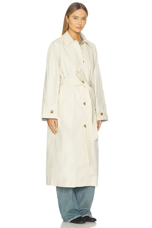 Sara Trench Coat in Beige