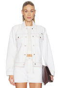 Slim Fit Denim Jacket in White