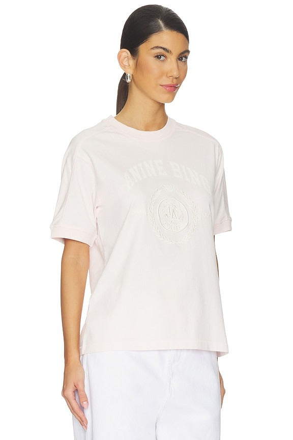 Walker Collegiate Tee in Powder Pink