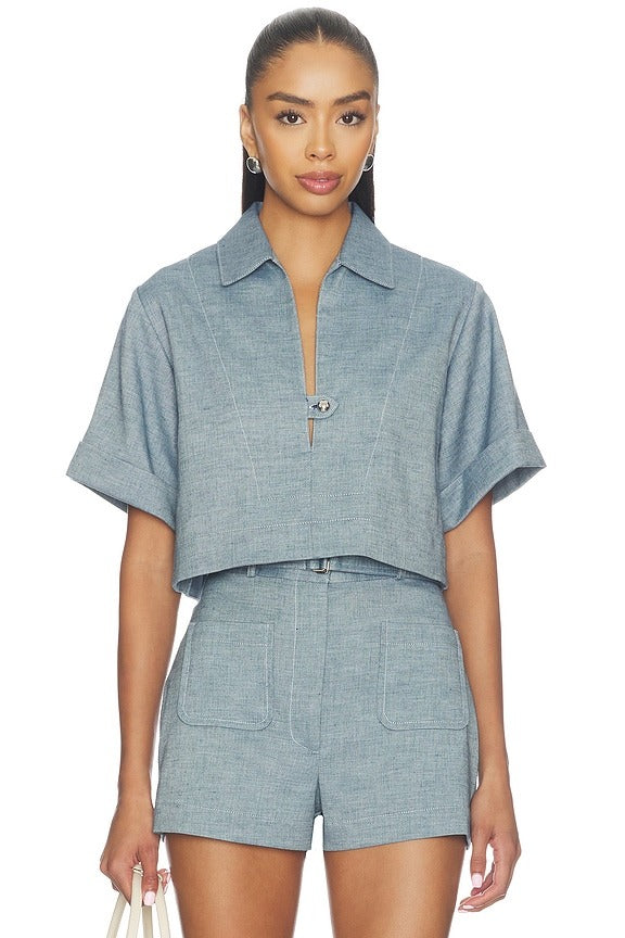 Popover Shirt in Denim