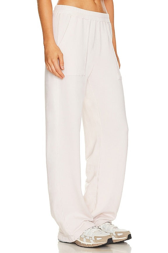 Fleece Sweatpants in Off White