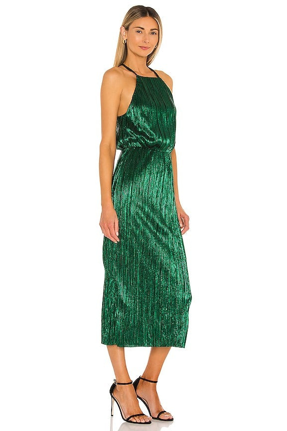 x REVOLVE Farrah Dress in Emerald