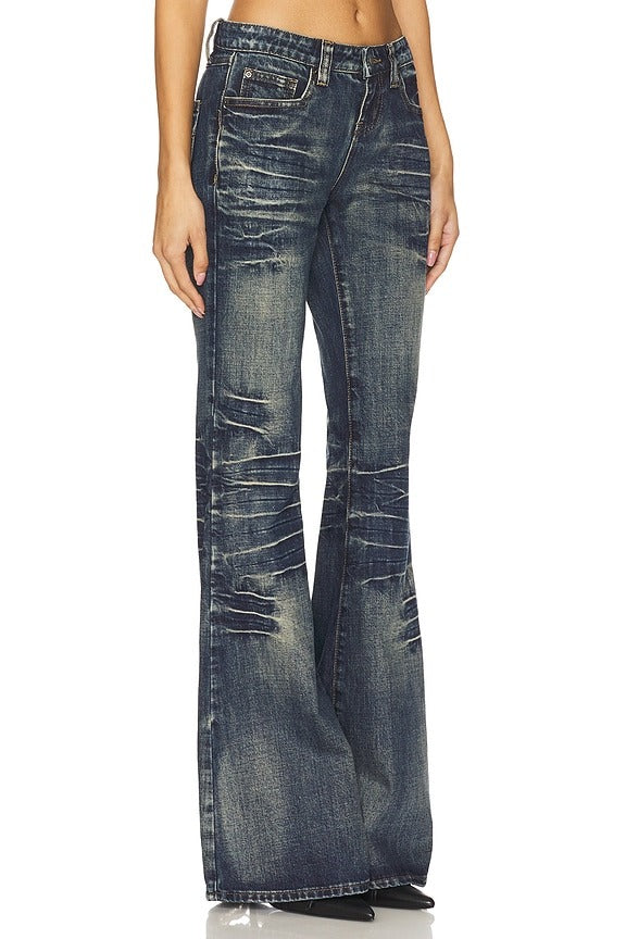 Extreme Flare Jeans in Blue Wash