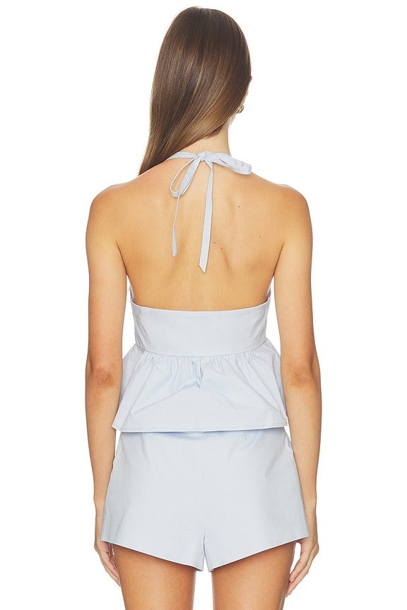 Ruby Halter Top in Light Blue