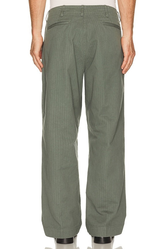 Mil Trousers Herringbone in Sage