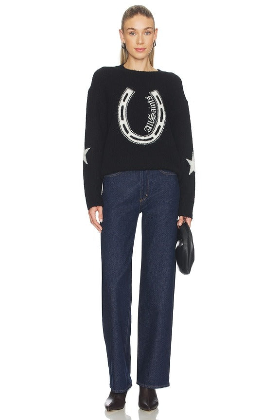 Kismet Jumper in Black & Chalk White