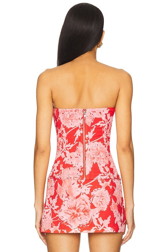 Libra Corset in Siren Damask