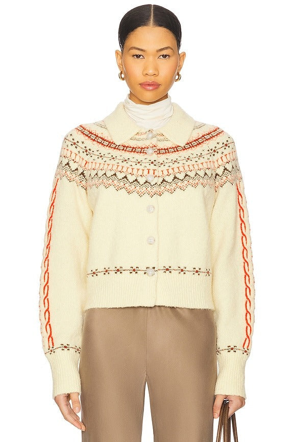 Cloud Chalet Cardigan in Mist Combo