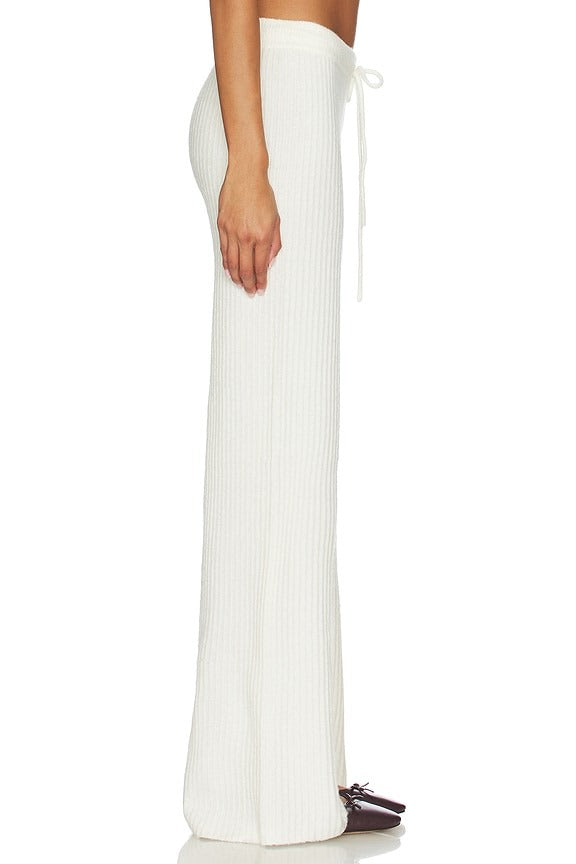 Wide Leg Pant in Soft White