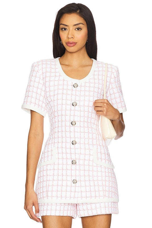 Frances Jacket in Pink Tweed