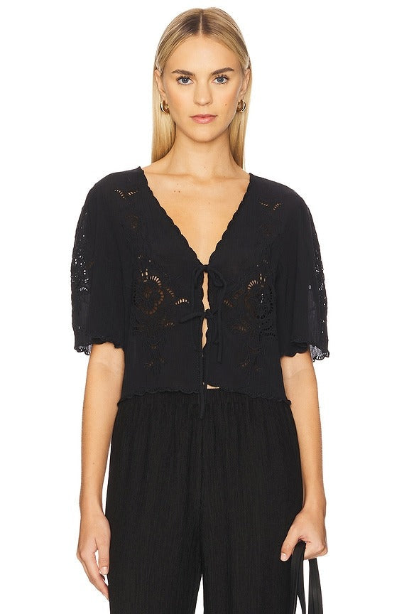 Olaya Top in Noir