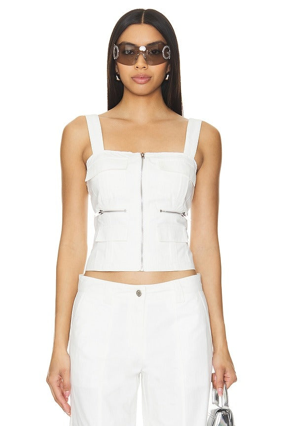 Levi Cargo Top in White