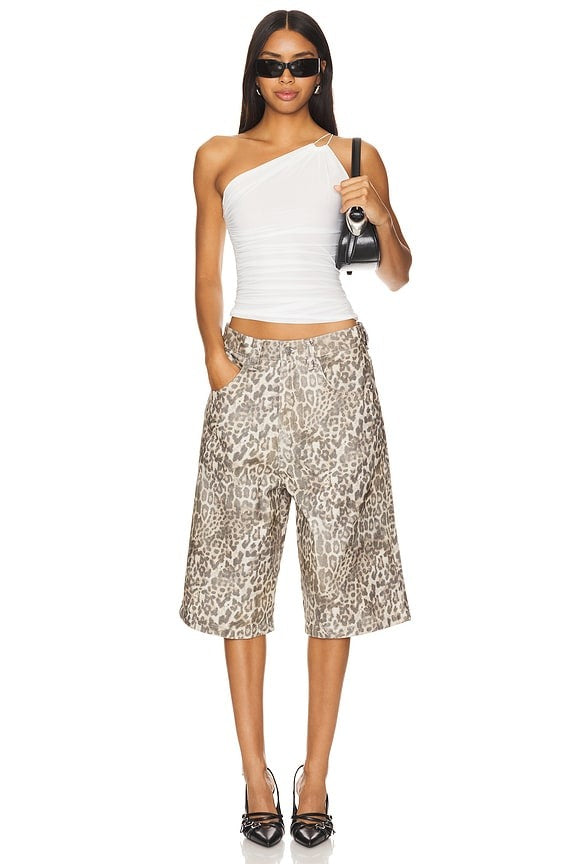 Colossus Jorts in Leopard Fade