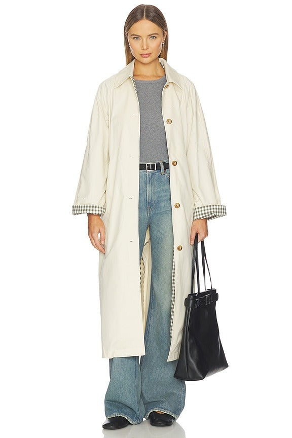 Sara Trench Coat in Beige