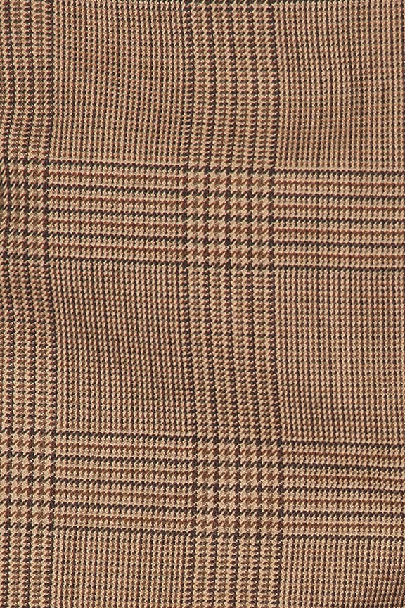 London Strapless Top in Fawn Plaid