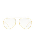 Aviator Eyeglasses in Gold & Transparent