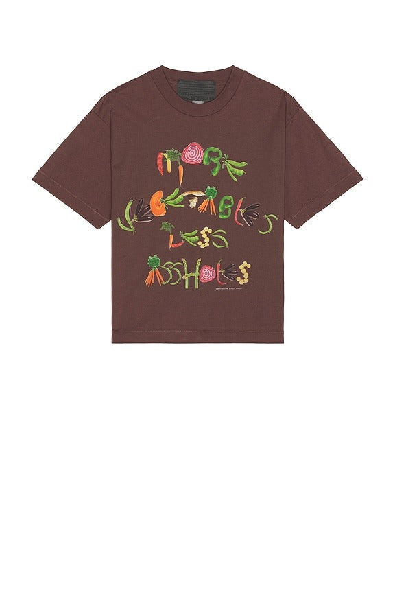 More Vegetables Tee in Brown