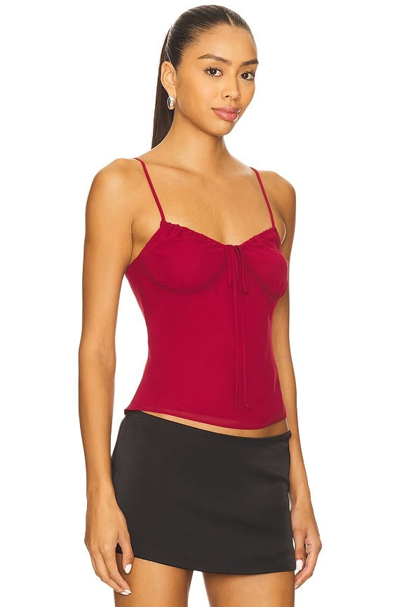 The Josephine Top in Burgundy