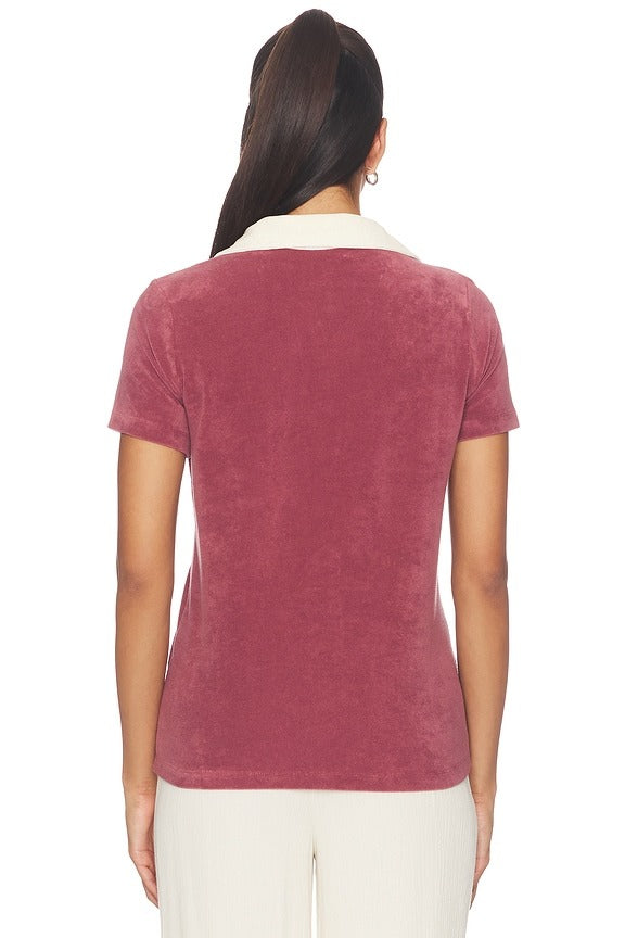 The Layla Polo Top in Mocha