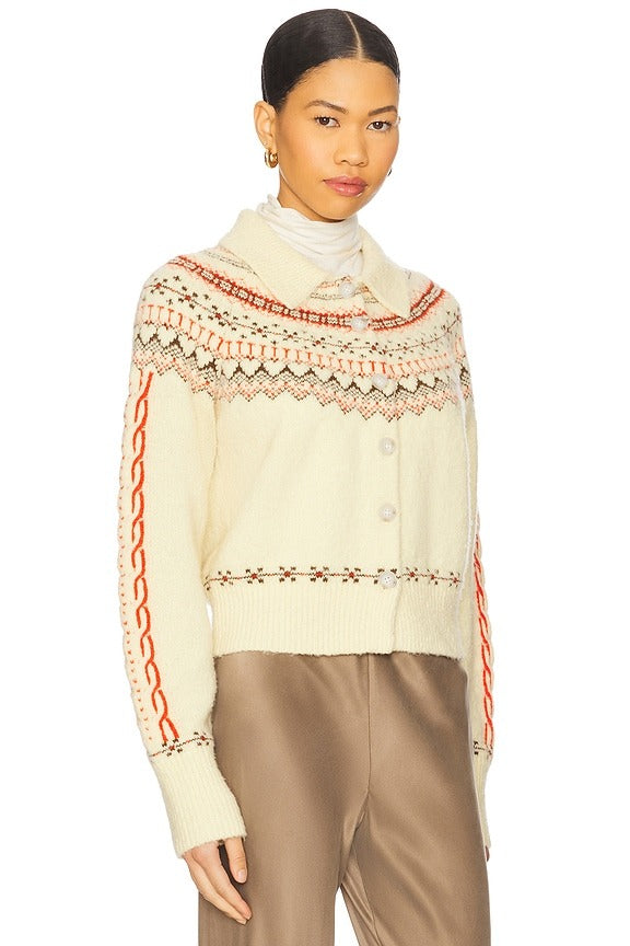 Cloud Chalet Cardigan in Mist Combo