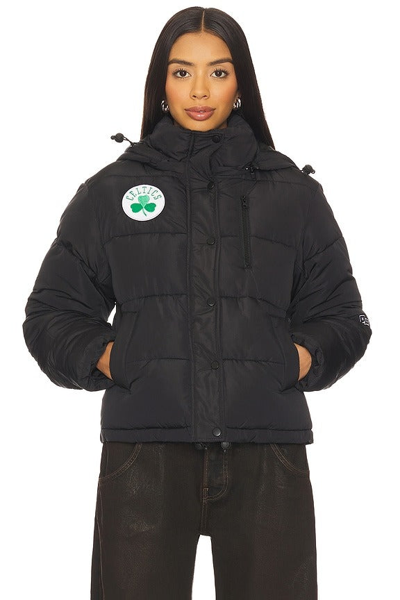 Boston Celtics Puffer Jacket in Black