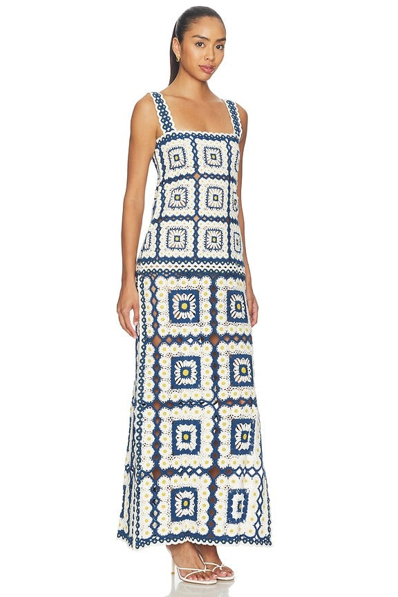 Dolly Midi Dress in Cream