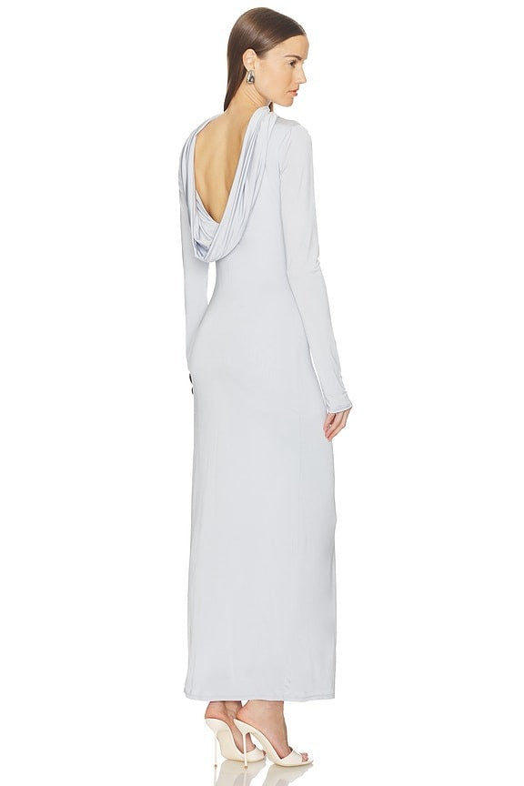 Lourdes Maxi Dress in Dusty Blue