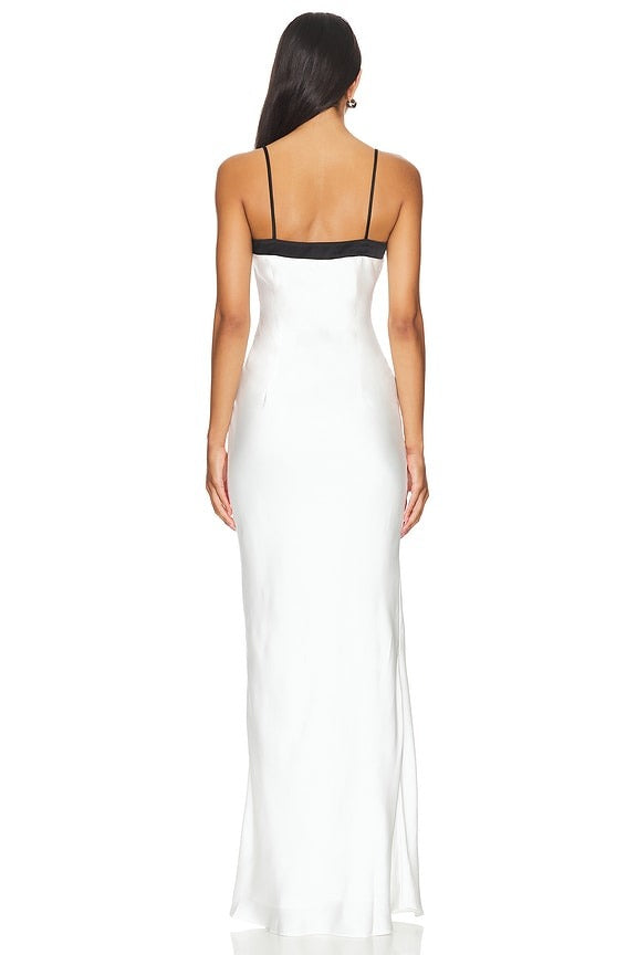 Veronica Gown in Ivory & Black