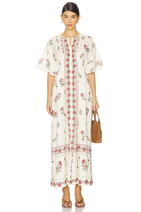 Gesto Quebrada Maxi Dress in Multicolor