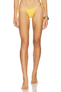 Mia Bikini Bottom in Butter Yellow Sequin