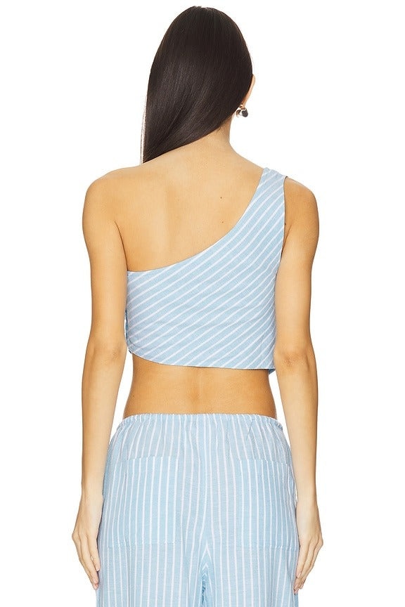 June Top in By The Bay Stripe