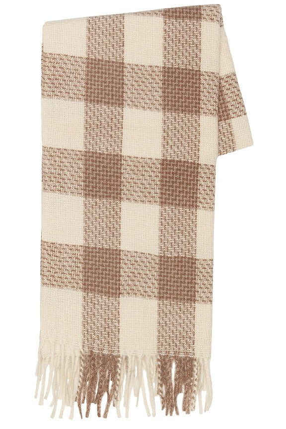 Foundry Check Scarf in Ivory Combo