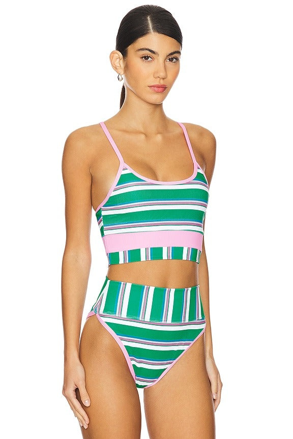Eva Bikini Top in Jelly Bean Green