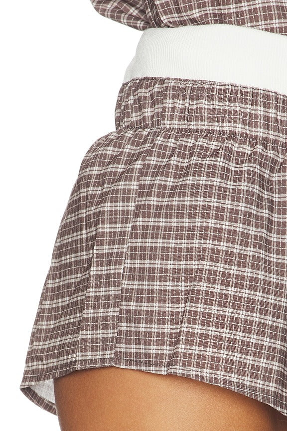 x REVOLVE Nirvana Short in Dark Chocolate Check