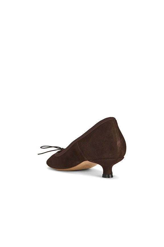 Ballerina Heel in Espresso
