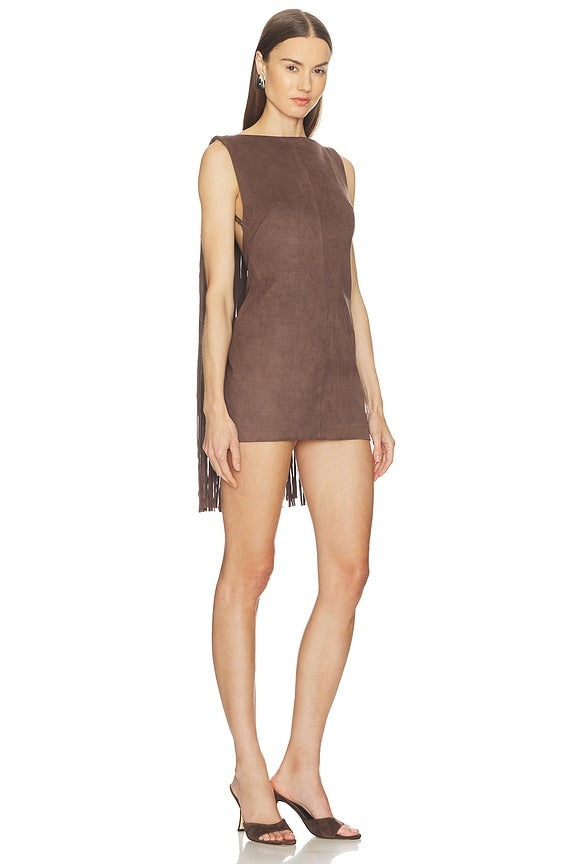 Lera Mini Dress in Chocolate