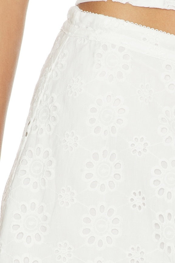 Aisha Mini Skirt in White