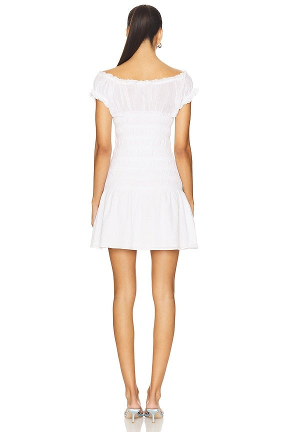Emmy Mini Dress in White