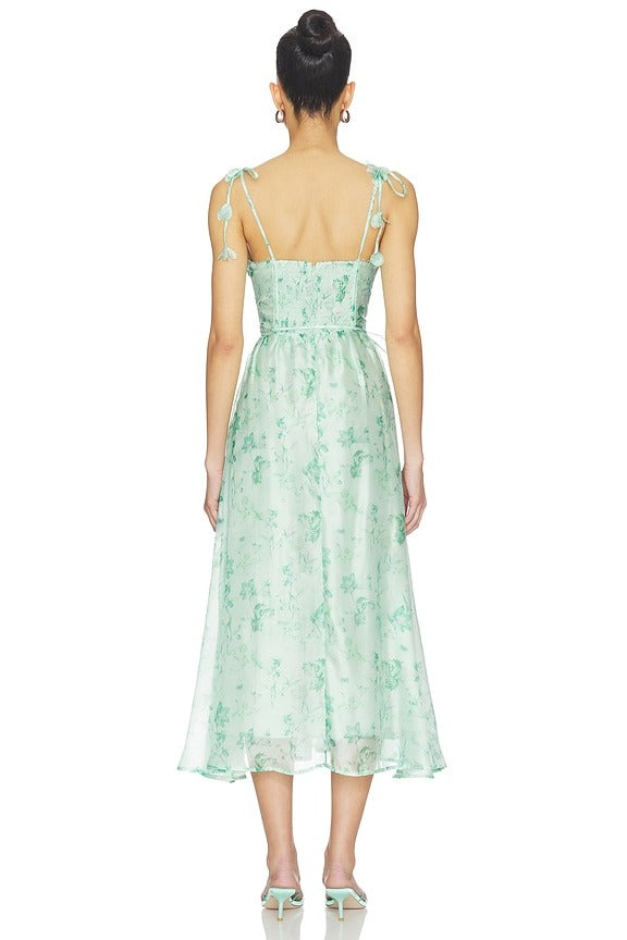 Halcyon Dress in Green Floral