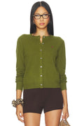 Relaxed Cardigan in Matcha Green